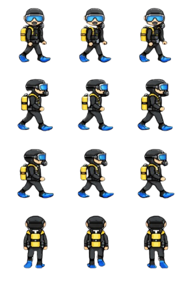 Scuba diver sprite